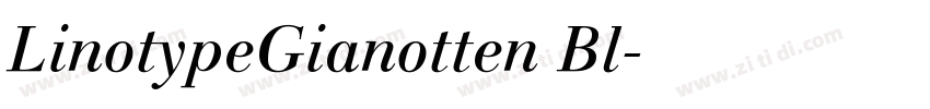 LinotypeGianotten Bl字体转换